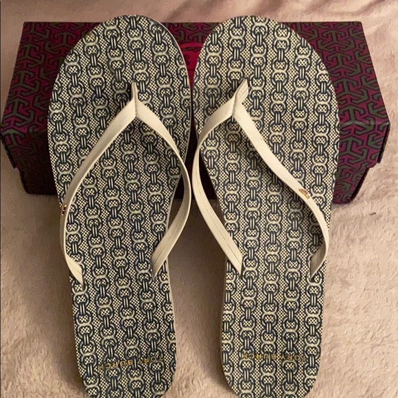 Tory Burch Shoes - Gemini Link Flip flops with box